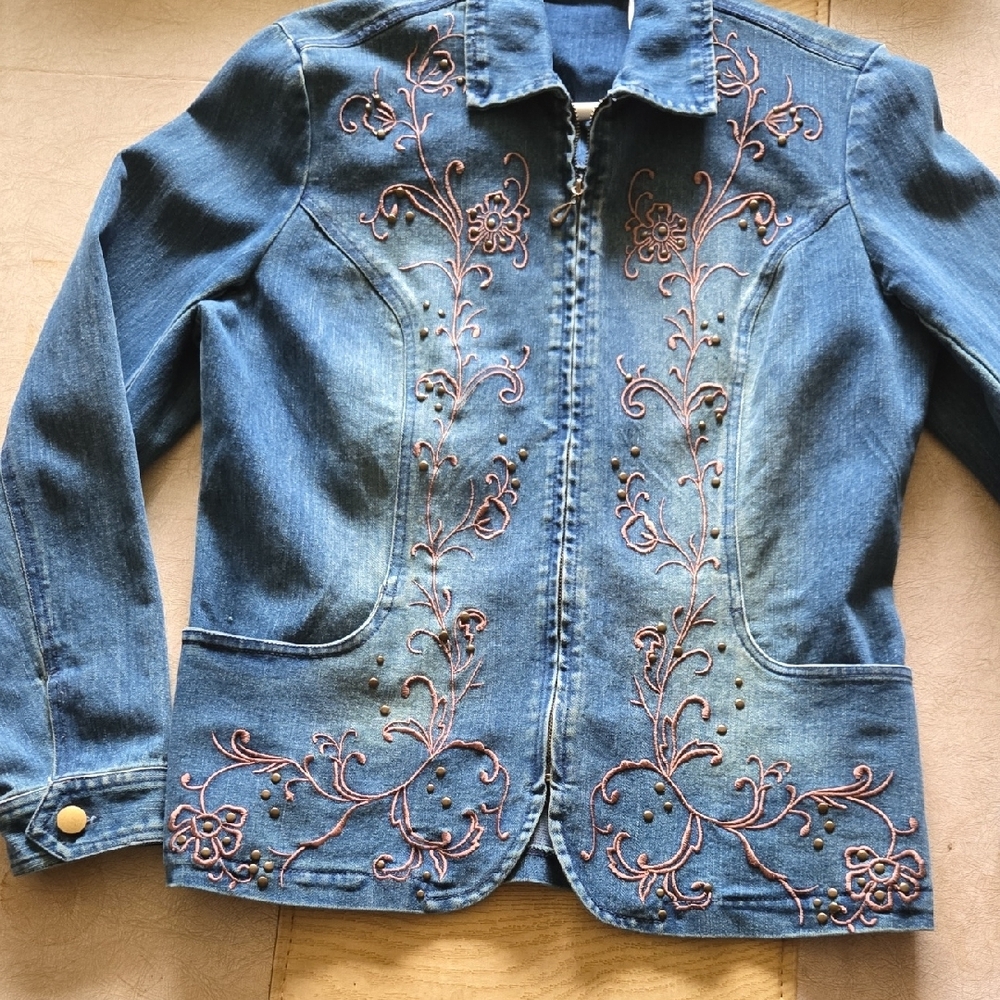Tantrums Dark Blue Denim Jacket with Subtle Stitching - Picture 7 of 7
